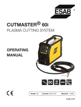 ESAB Cutmaster 60I PLASMA CUTTING SYSTEM Kasutusjuhend
