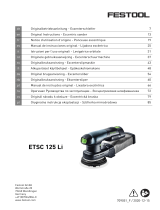 Festool ETSC 125 Li Eccentric Sander Kasutusjuhend