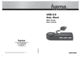 Hama USB 2.0 Hub 1:4, black Kasutusjuhend