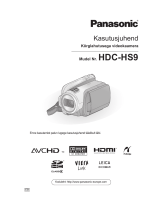 Panasonic HDCHS9 Kasutusjuhend