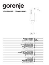 Gorenje HB600ORAB Kasutusjuhend