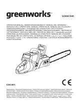 Greenworks CSC401 Kasutusjuhend