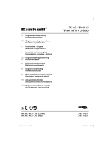 Einhell Expert Plus TE-AG 18/115 Li Kit Kasutusjuhend