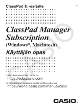 Casio ClassPad Manager Subscription Käyttäjän opas