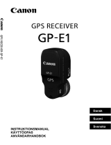 Canon GPS RECEIVER GP-E1 Kasutusjuhend