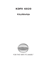 KitchenAid KDFX 6020 Kasutusjuhend