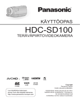 Panasonic HDCSD100 Kasutusjuhend