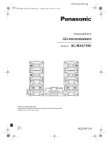 Panasonic SCMAX7000 Kasutusjuhend