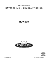 ROSENLEW RJV 209 Kasutusjuhend