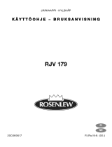 ROSENLEW RJV 179 Kasutusjuhend