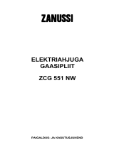 Zanussi ZCG551NW Kasutusjuhend