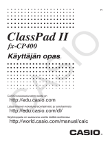 Casio ClassPad II fx-CP400 Käyttäjän opas