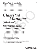 Casio ClassPad Manager ClassPad II -sarjalle Käyttäjän opas