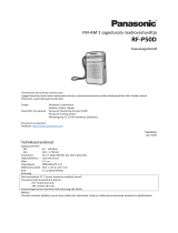 Panasonic RFP50D Kasutusjuhend