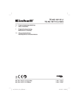 EINHELL TE-AG 18/115 Li Kit (1x3,0Ah) Kasutusjuhend