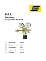 ESAB R-21 Regulator Kasutusjuhend