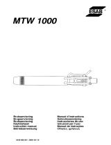 ESAB MTW 1000 Kasutusjuhend