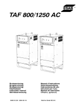 ESAB TAF 800 / TAF 1250 Kasutusjuhend