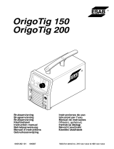 ESAB Origo™Tig 150, Origo™Tig 200 Kasutusjuhend