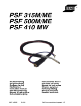 ESAB PSF 315M/ME, PSF 500M/ME, PSF 410 MW Kasutusjuhend