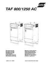 ESAB TAF 800 / TAF 1250 Kasutusjuhend