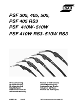 ESAB PSF 250, PSF 305, PSF 405, PSF 405 RS3, PSF 505, PSF 410W, PSF 510W, PSF 410W RS3, PSF 510W RS3 Kasutusjuhend