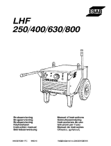 ESAB LHF 250, LHF 400, LHF 630, LHF 800 Kasutusjuhend