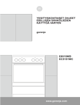 Gorenje E8515WD Kasutusjuhend