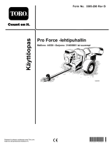 Toro Pro Force Debris Blower Kasutusjuhend