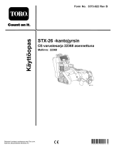 Toro CE Kit, STX-26 Stump Grinder Kasutusjuhend