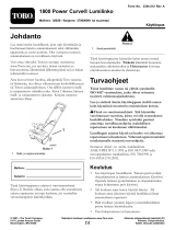 Toro 1800 Power Curve Snowthrower Kasutusjuhend