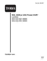 Toro 1332 Power Shift Snowthrower Kasutusjuhend