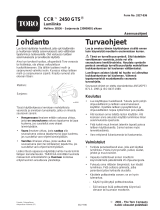 Toro CCR 2450 GTS Snowthrower Kasutusjuhend