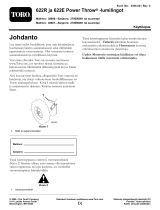 Toro 622R Power Throw Snowthrower Kasutusjuhend