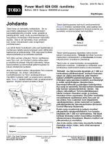 Toro Power Max 826 OXE Snowthrower Kasutusjuhend