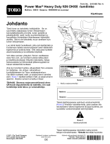 Toro Power Max Heavy Duty 926 OHXE Snowthrower Kasutusjuhend