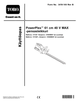 Toro PowerPlex 61cm 40V MAX Hedge Trimmer Kasutusjuhend