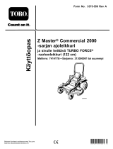 Toro Z Master Commercial 2000 Series Riding Mower, Kasutusjuhend