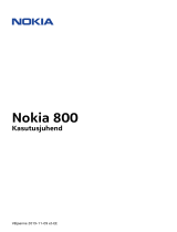 Nokia 800 Kasutusjuhend