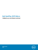 Dell OptiPlex 3070 Omaniku manuaal