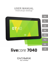 Overmax Livecore 7040 Kasutusjuhend