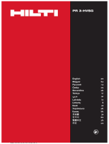 Hilti PR 3-HVSG Kasutusjuhend