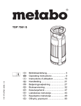 Metabo Tauchdruckpumpe TDP 7501 S Kasutusjuhend