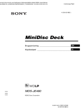 Sony MDS-JE480 Kasutusjuhend