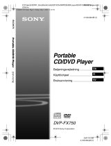 Sony DVP-FX750 Omaniku manuaal