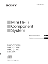 Sony MHC-GTX888 Kasutusjuhend