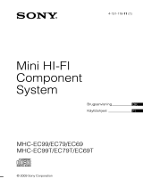 Sony MHC-EC99 Kasutusjuhend