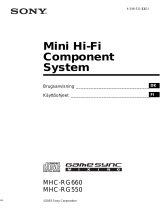 Sony MHC-RG550 Kasutusjuhend