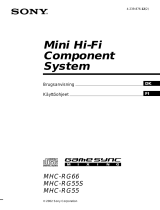 Sony MHC-RG55S Kasutusjuhend
