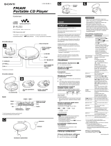 Sony D-FJ211 Kasutusjuhend